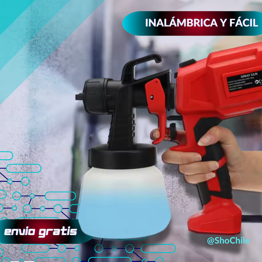 Pistola Inalámbrica 1 Batería: Pintura Precisa y Sin Esfuerzo en Cualquier Superficie